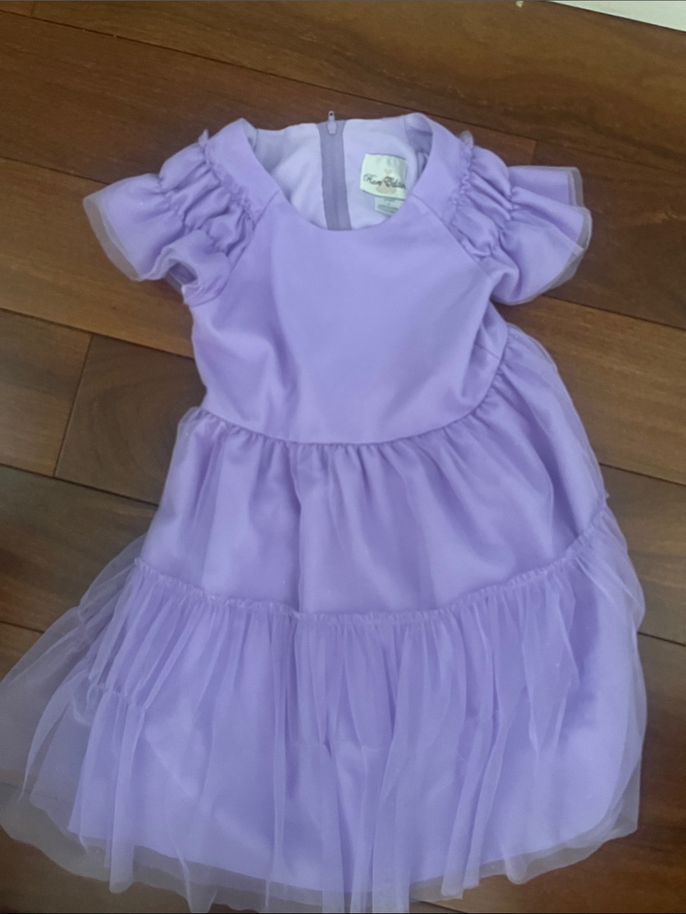 Rare Editions Lilac Party Dress with Tulle Skirt
